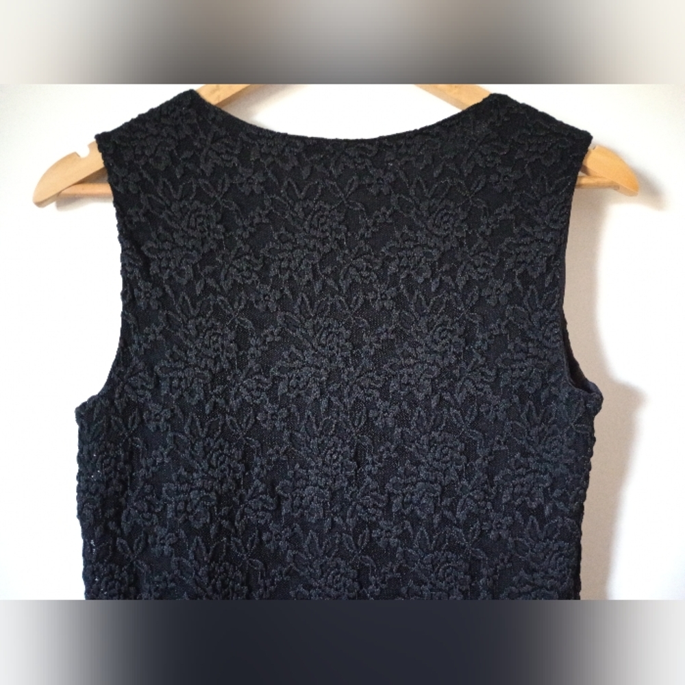 Susan Graver Black Lace Sleeveless Top Size Small - Picture 12 of 16